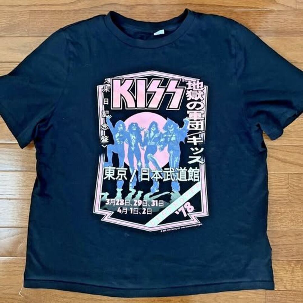 H&M 2020 KISS T-Shirt Destroyer 78 Japan Tour Women Size Small S Rock Concert